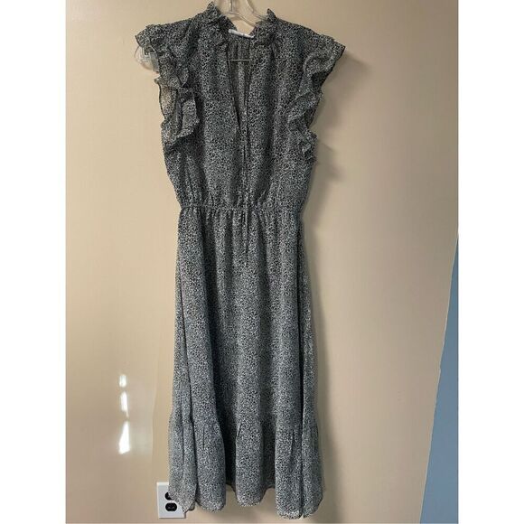 Steve Madden Womens Small Multi Kora Dress Midi Peep Cut Out NEW - Picture 1 of 6
